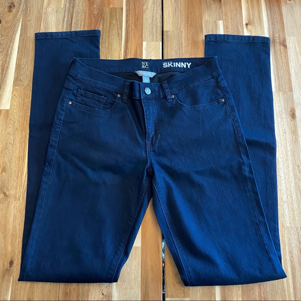 NY&C LOW RISE DARK BLUE SKINNY JEAN